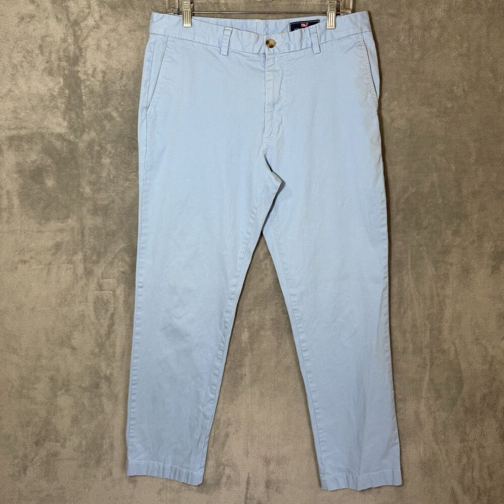 Vineyard Vines Men Pants 34x32 (*34x30) Light Blue Chino Classic Preppy Coastal